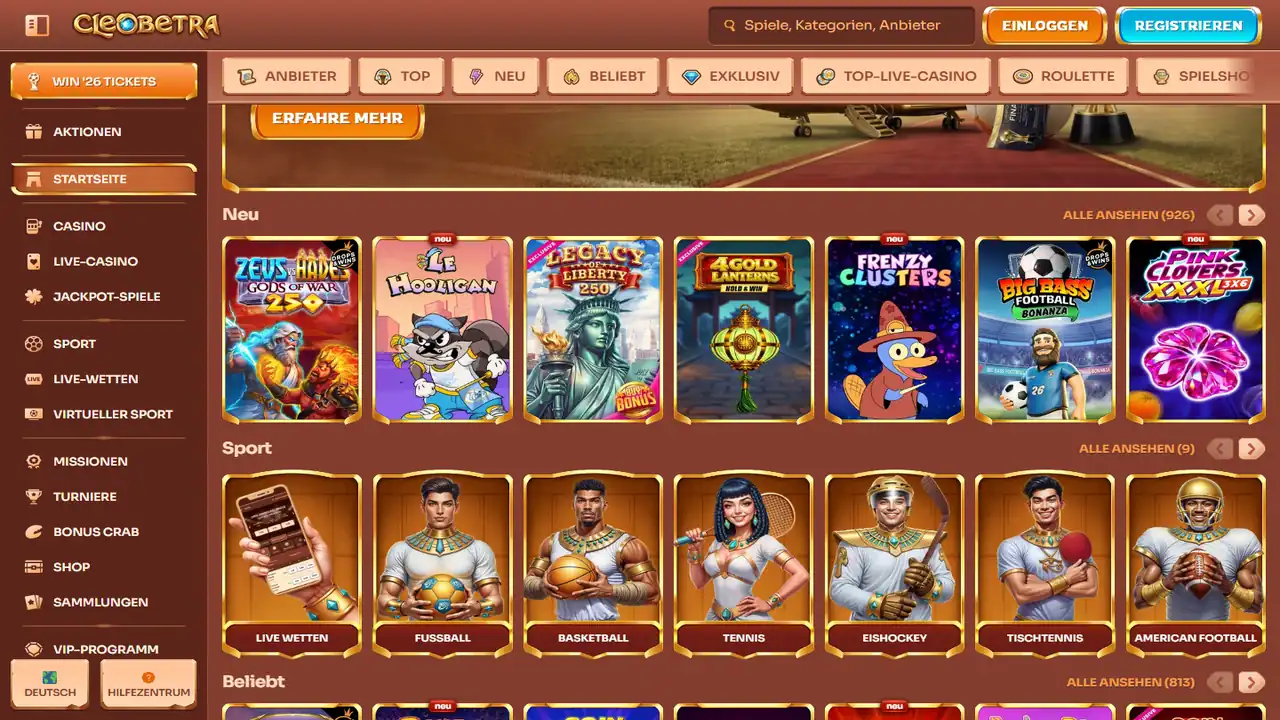 Cleobetra – Startseite (Spiele) Cleobetra Startseite (Spiele)